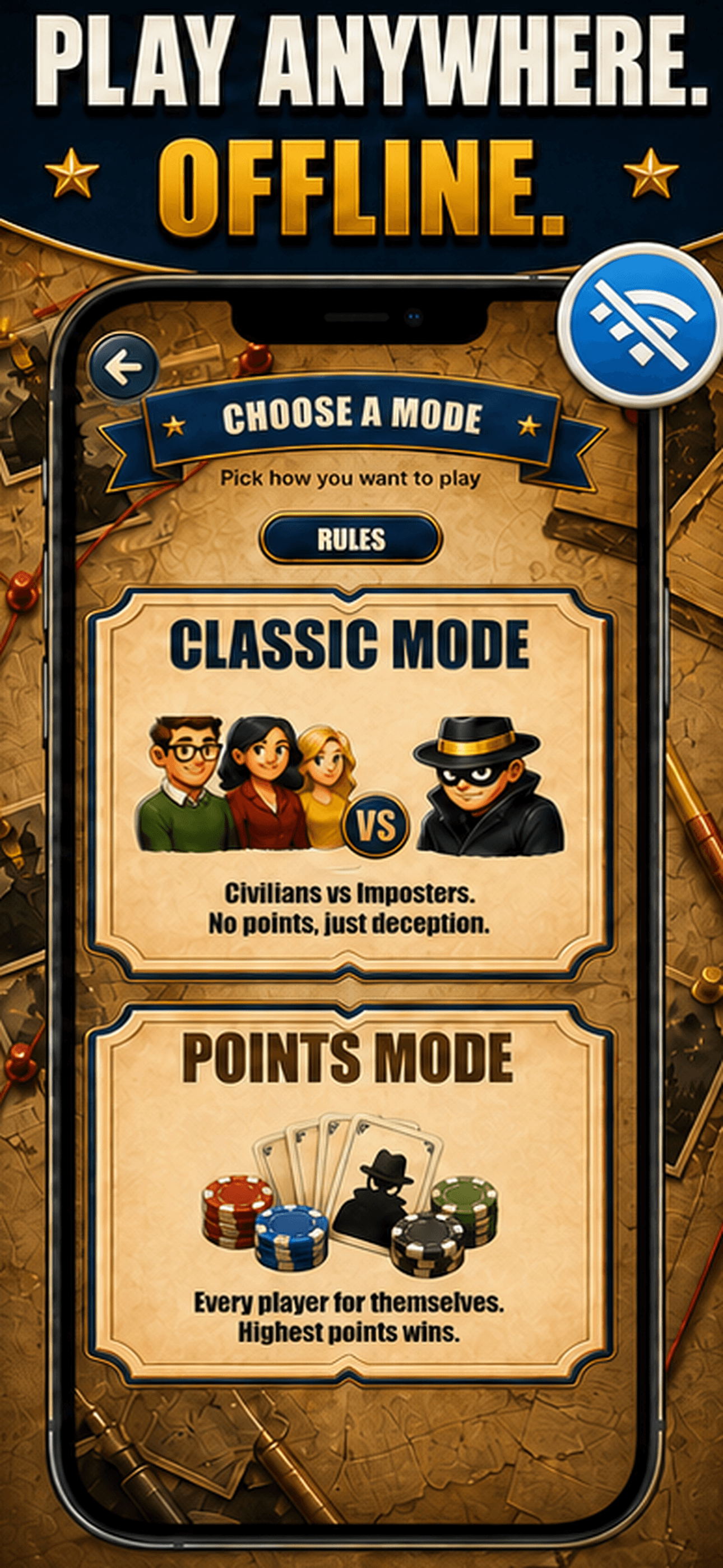 ClueMates category selection screen